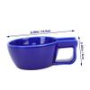 FONDOTIN Ceramic Shaving Soap Bowl with Handle Large Capacity Foam Container for Men Thick Safe Material with Smooth Rounded Edges Slip Design for Shave Experience at Home Blue view 2