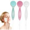 DONFAMDS 3pcs Silicone Facial Scrubber Manual Exfoliating Face Brush with Soft Bristles for Deep Cleansing and Gentle Massage Portable Compact Design for Travel and Daily Skincare view 1