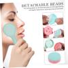 DONFAMDS 3pcs Silicone Facial Scrubber Manual Exfoliating Face Brush with Soft Bristles for Deep Cleansing and Gentle Massage Portable Compact Design for Travel and Daily Skincare view 3