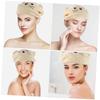 Beaupretty Coral Fleece Cartoon Animal Hair Wrap for Women Water Absorbent Soft Bath Towel Cap Comfortable Quick Drying Hair Turban view 3
