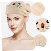 Beaupretty Coral Fleece Cartoon Animal Hair Wrap for Women Water Absorbent Soft Bath Towel Cap Comfortable Quick Drying Hair Turban view 4