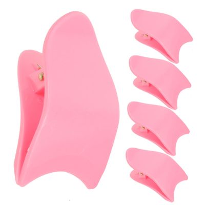 Baluue 5Pcs Eyelash Clamp Plastic Eyelash Tweezer Applicator Comfortable Ergonomic Handle Lightweight Portable False Lash Tool for Women Makeup