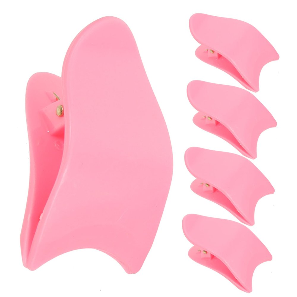 Baluue 5Pcs Eyelash Clamp Plastic Eyelash Tweezer Applicator Comfortable Ergonomic Handle Lightweight Portable False Lash Tool for Women Makeup