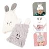 Baluue 2 pcs Absorbent Hair Towel Wrap with Cute Rabbit Ears Dry Hair Cap for Reduces Frizz and Drying Light Gray view 2