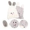 Baluue 2 pcs Absorbent Hair Towel Wrap with Cute Rabbit Ears Dry Hair Cap for Reduces Frizz and Drying Light Gray view 3