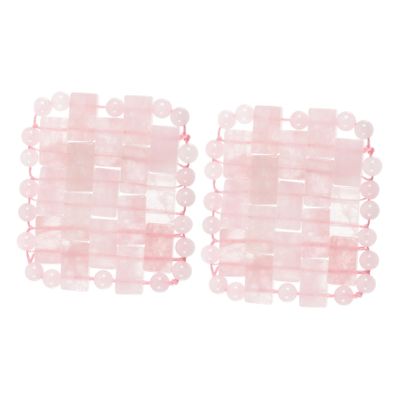Baluue Quartz Cooling Eye Mask for Sleeping and Relaxation Natural Rose Quartz Eye Cover with Light Blocking and Soothing Massage Comfortable and Swelling Reduction
