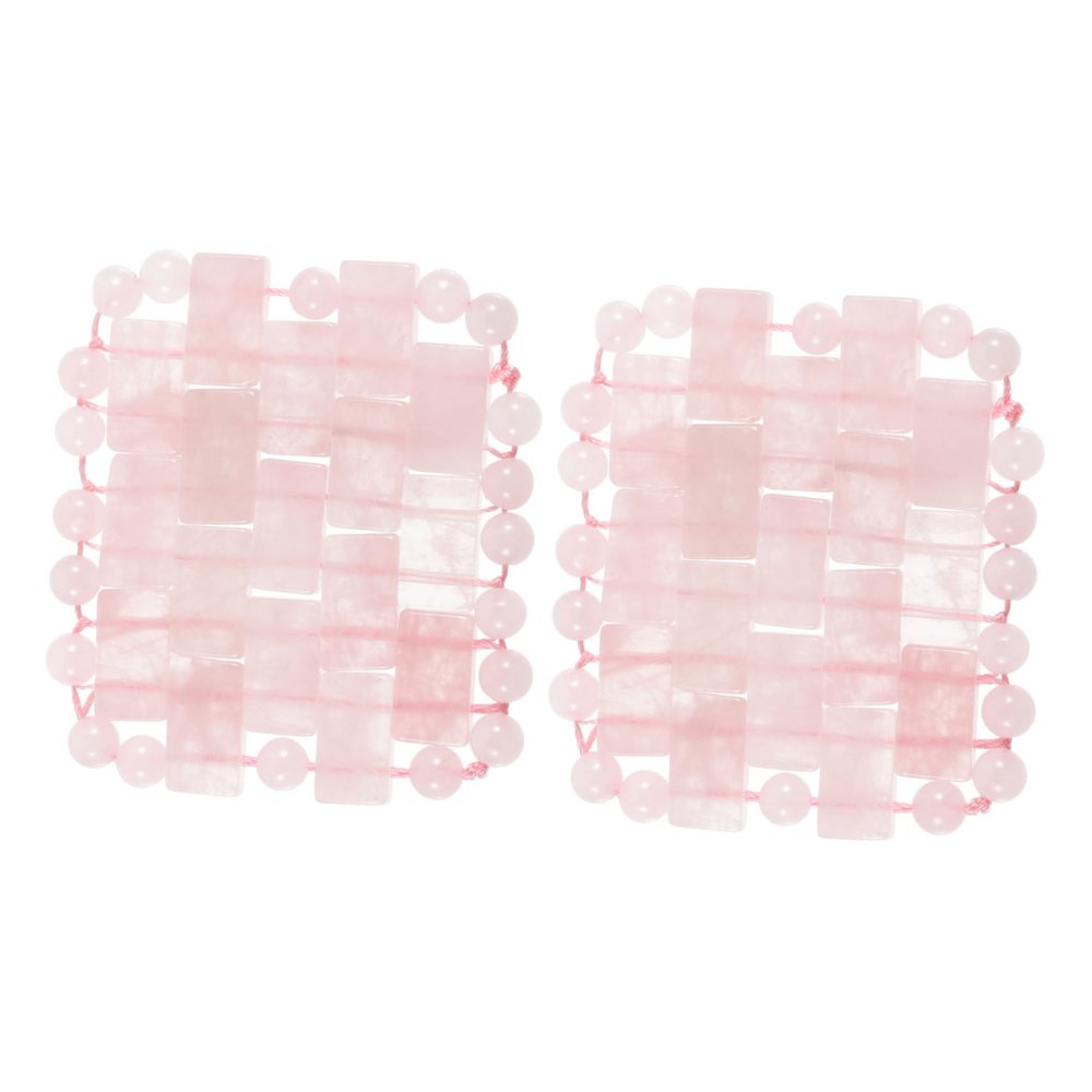Baluue Quartz Cooling Eye Mask for Sleeping and Relaxation Natural Rose Quartz Eye Cover with Light Blocking and Soothing Massage Comfortable and Swelling Reduction