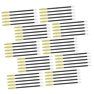 Healifty 50pcs Disposable Mascara Wand Eyelash and Eyebrow Brush Dual Ended Applicator with Soft Nylon Bristles for Professional Makeup Travel Home Use Light Green Handles