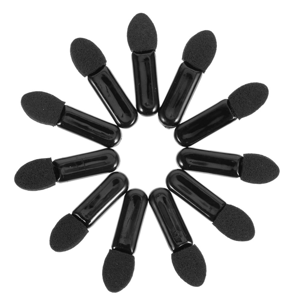 BATHVEVE 100Pcs Portable Single Ended Eyeshadow Applicators Small Makeup Sponge Sticks for Eye Shadow Beauty Supply Comfortable Grip for Home Salon Travel Parties and Daily Use