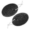 ARTSEWPLY 2pcs Pumice Stone Foot Scrubber for Callus Removal Natural Hard Skin Remover for Exfoliation Feet Care Accessory for Soft Heels and Corns Black view 1