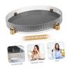 ADOCARN Rotatable Makeup Organizer Tray with Rotation Transparent Cosmetic Storage Box for Skincare Perfumes Lotions and Kitchen Spice Jars Non Slip Base Vanity Countertop Organizer for view 3