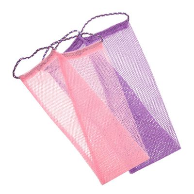OUNONA 2pcs African Net Bath Washcloths Exfoliating Shower Scrubbers for Body Nylon Skin Scrubbers for Back Neck Feet Cleaning Reusable Bathroom Scrubbing Towels