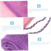 OUNONA 2pcs African Net Bath Washcloths Exfoliating Shower Scrubbers for Body Nylon Skin Scrubbers for Back Neck Feet Cleaning Reusable Bathroom Scrubbing Towels view 3