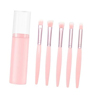 Beaupretty Portable Eyeshadow Brush Set with Soft Fiber Bristles Dense Fine Hair for Even Application No Shedding Eye Makeup Brushes Kit for Daily and Professional Use in Pink