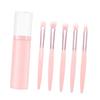 Beaupretty Portable Eyeshadow Brush Set with Soft Fiber Bristles Dense Fine Hair for Even Application No Shedding Eye Makeup Brushes Kit for Daily and Professional Use in Pink view 1