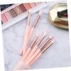 Beaupretty Portable Eyeshadow Brush Set with Soft Fiber Bristles Dense Fine Hair for Even Application No Shedding Eye Makeup Brushes Kit for Daily and Professional Use in Pink view 4
