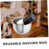 Beaupretty Aluminum Shaving Bowl for Men Portable Reusable Shave Cup with Stable Base Compact Travel Smooth Surface Safe and Comfortable view 2