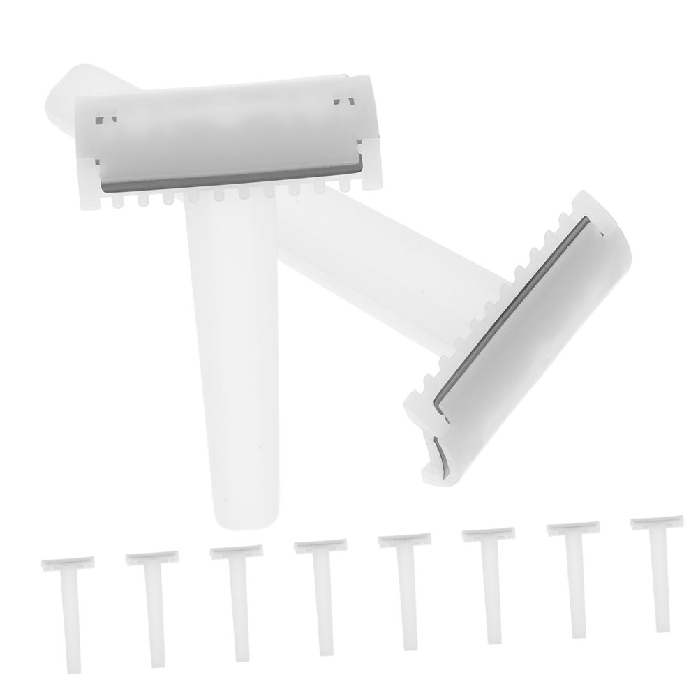 NOLITOY 10 pcs Disposable Shavers for Hair Removal Double Edge Manual Razors for Women and Men Body Trimming Underarm Hair Remover Compact and Easy to Use