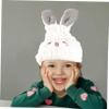 Beaupretty 2 pcs Rabbit Ear Hair Towel Wrap Cap for Absorbent Thickened Quick Dry Hair Drying Hat Cute Cartoon Childrens Bath Turban in Light Gray Soft Skin Friendly view 2