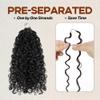 BLL Human Crochet Hair Kinky Curly For Black Women Pre-Separated Feather Crochet Human Hair Burmese Curly Miracle Knot Crochet Braids Twist Hair (60 Gram, 18 Inch) view 4