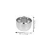 Didiseaon Aluminum Shaving Mug Large Capacity Shave Bowl for Men Beard Accessory with Stable Base Comfortable Smooth Surface Household Shaving Cup view 3
