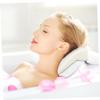 Beaupretty Heart Shaped PU Bath Pillow with Suction Cups for Bathtub and Spa Breathable Neck Support Cushion Reusable Soaking Tub Headrest for Relaxation and Comfort view 3