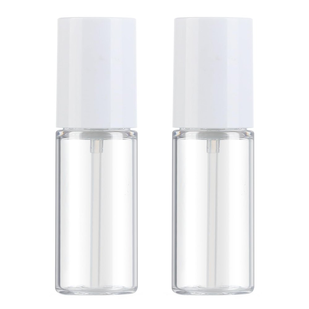 Boenoea Small Pump Bottle 1.7oz/50ml Travel Cosmetic CreamPump Bottles Empty Pump Dispenser for Shampoo Lotion and Cream 2 Pack Clear