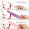 XEAOHESY 12 Pieces Nail Files and Buffers Nail Files for Natural Nails Nail Buffer and Shine Kit 100/180 Grit Finger Nail File Set for Women view 4