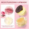 8 PCS Bee Lip Balm Honey Pot,Stocking Stuffers Honey Lip Balm Lip Mask,Propolis Moisturizing Lip Sleeping Mask Christmas Gift for Women,Hydrating Prevention Dry and Cracked Lip Scrubs Exfoliator view 2