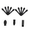 Baluue 10pcs Disposable Dual Sided Eyeshadow Sponge Applicators Black Handle Oval Tips Comfortable Makeup Tool for Travel Parties Daily Use view 4