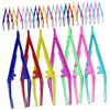 PartyKindom 30Pcs Plastic Eyebrow Tweezers Lightweight Portable Brow Trimming Clips for Women and Men Precise Facial Hair Removal Beauty Tool for Salon and Travel view 1