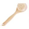 Baluue Long Handle Plastic Bath Brush with Medium Stiff Bristles for Exfoliating Body Massage Dead Skin Removal and Stimulation Wood PP Material for Feet Knees and Legs view 2