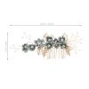 Lurrose 4pcs Bridal Flower Wedding Hair Pins Pearl Floral Leaf Hair Combs Headpiece for Brides Bridesmaids Women Girls view 4