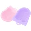 Didiseaon 2Pcs Silicone Facial Cleansing Brush for Gentle Exfoliation and Deep Cleaning Dual Sided Manual Face Scrubbers with Soft Skin Friendly Material Portable Pink Purple Brushes for view 1