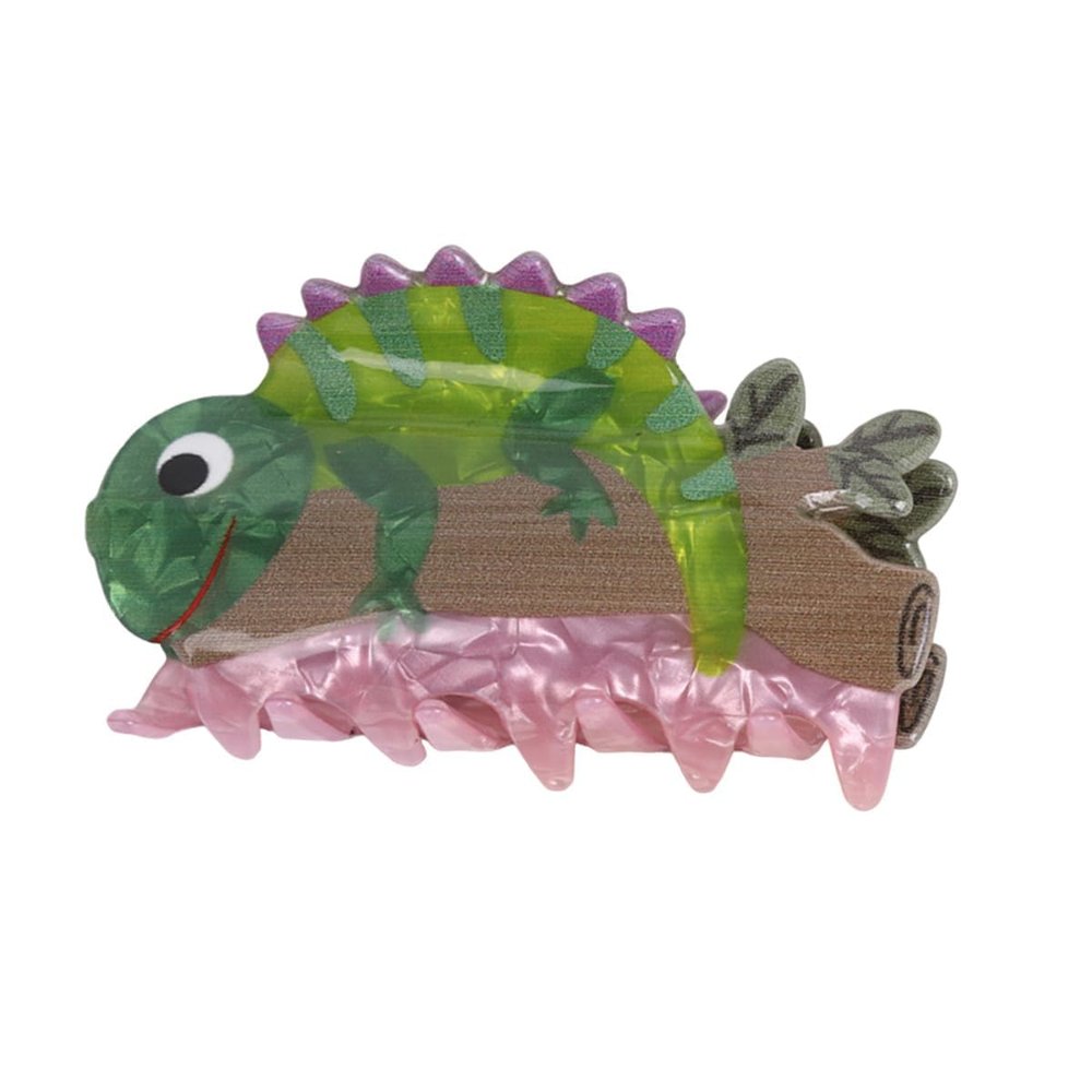 Chameleon Cute Hair Clips,Acetate Hair Clip,Animal Hair Claw Clip Big Hairgrips Hairpins for Women Girls of all Ages (Chameleon)
