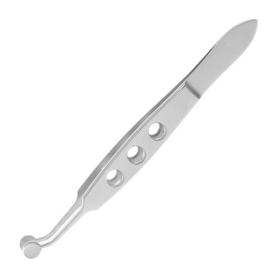 Beaupretty Stainless Steel Eyelid Tweezers with Non Slip Handle Meibomian Gland Expressor for Women Beauty Tool Smooth Edges for Safe Mild Expression for Eyelid Treatment and Stye Removal