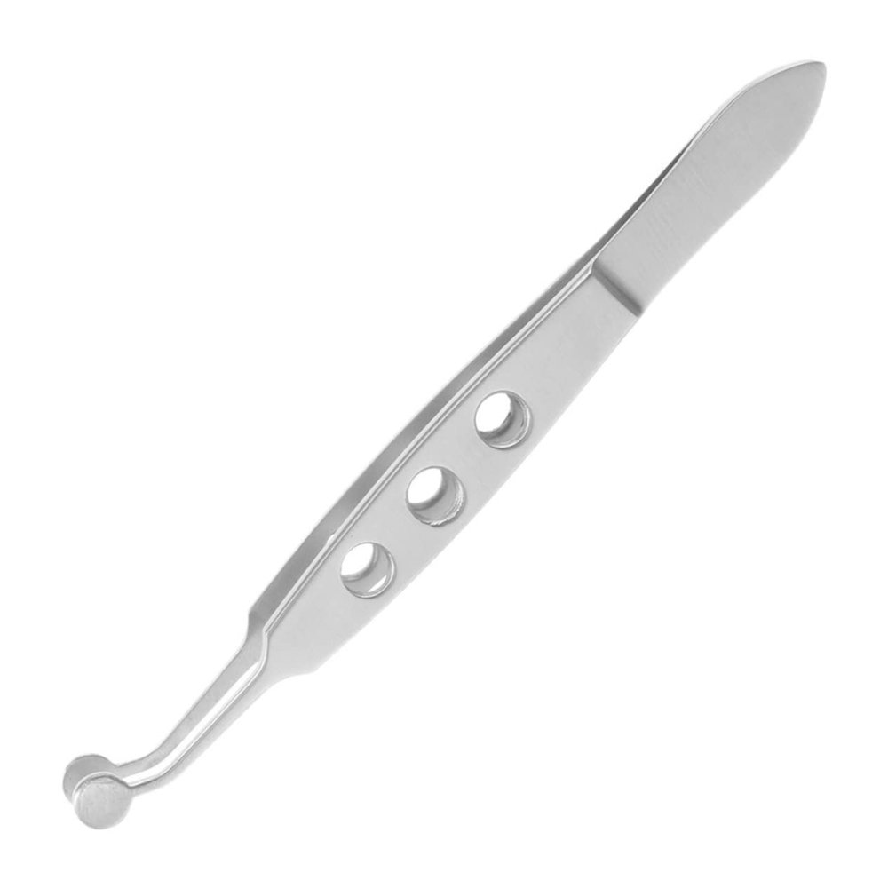 Beaupretty Stainless Steel Eyelid Tweezers with Non Slip Handle Meibomian Gland Expressor for Women Beauty Tool Smooth Edges for Safe Mild Expression for Eyelid Treatment and Stye Removal