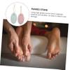 Didiseaon 2Pcs Natural Pumice Stone Foot Care Tool Dead Skin Remover Pedicure File for Smooth Callus Exfoliation Comfortable Grip Blue and Pink view 2
