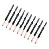 PartyKindom 10Pcs Dual Head Brow Brush with Cover Portable Eyebrow and Eyelash Makeup Tool and Easy to Use for Precise Brow Styling and Lash Grooming Black view 1