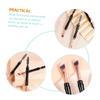 PartyKindom 10Pcs Dual Head Brow Brush with Cover Portable Eyebrow and Eyelash Makeup Tool and Easy to Use for Precise Brow Styling and Lash Grooming Black view 2