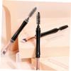 PartyKindom 10Pcs Dual Head Brow Brush with Cover Portable Eyebrow and Eyelash Makeup Tool and Easy to Use for Precise Brow Styling and Lash Grooming Black view 4
