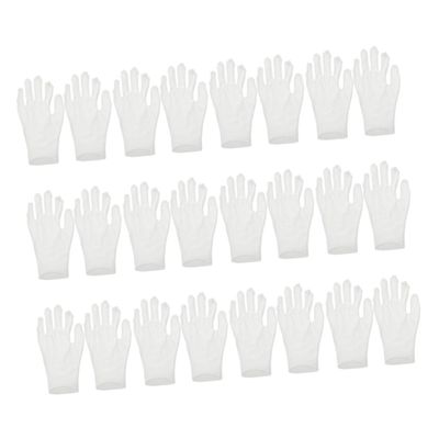 Beaupretty 12 Pairs Cotton Moisturizing Gloves for Dry Hands Soft White Cotton Overnight Gloves for for Women Medium Thickness Breathable Reusable