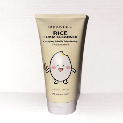 BONNY HILL FOAM CLEANSER, CLARIFING AND DAILY BRIGHTENING WITH RICE NIACINAMIDE AND COLLOGEN 8.45 FL OZ KOREAN BARND SKIN CARE