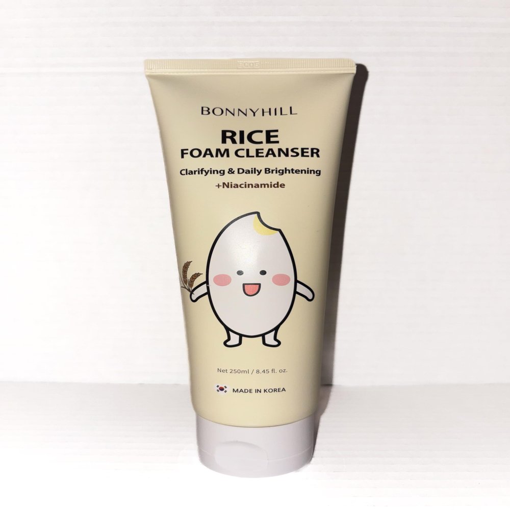 BONNY HILL FOAM CLEANSER, CLARIFING AND DAILY BRIGHTENING WITH RICE NIACINAMIDE AND COLLOGEN 8.45 FL OZ KOREAN BARND SKIN CARE