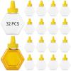 Tressify 32 Pcs 7 Oz Honey Bottles, Clear Plastic Squeeze Containers with Spout Lids, Reusable Jars for Honey, Syrup & Sauce view 1