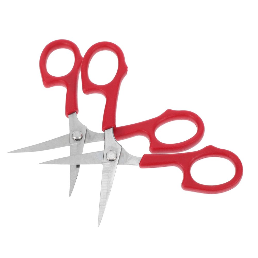 Healifty 2Pcs Eyebrow Trimmer Scissors Stainless Steel Beauty Grooming Tool for Precise Beard and Facial Hair Shaping Lightweight Portable Salon and Home Use