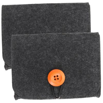 Beaupretty 2Pcs Compact Essential Oils Storage Pouch Small Aromatherapy Bottle Organizer Bag with Buckle Thick Protective Case for Travel Daily Carry and Gift Deep Gray