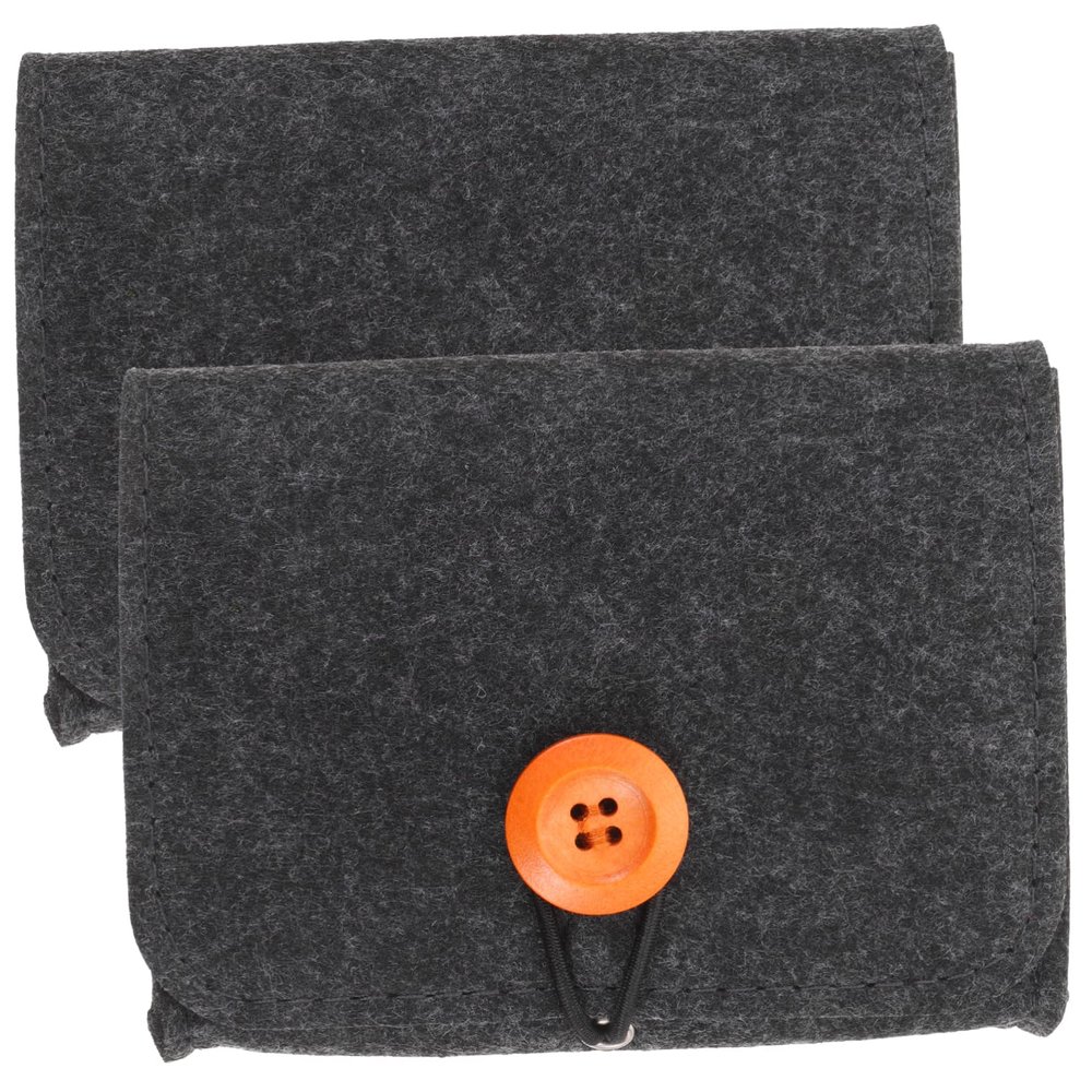 Beaupretty 2Pcs Compact Essential Oils Storage Pouch Small Aromatherapy Bottle Organizer Bag with Buckle Thick Protective Case for Travel Daily Carry and Gift Deep Gray