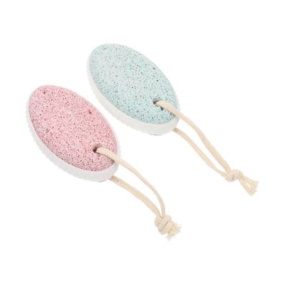 Beaupretty 2Pcs Natural Pumice Stone Foot Callus Remover Handheld Dead Skin Exfoliator for Feet Care Lightweight for Elderly Teachers Waiters and Sports Enthusiasts Blue Pink