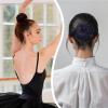 8 Pcs Ballet Hair Net Bun Cover Elastic Women Hairs Nets Handmade Crochet Bun Cover Invisible Mesh Hairs Buns Holders for Women Dance Ballet Skating Accessories(Black Blue Coffee) view 3